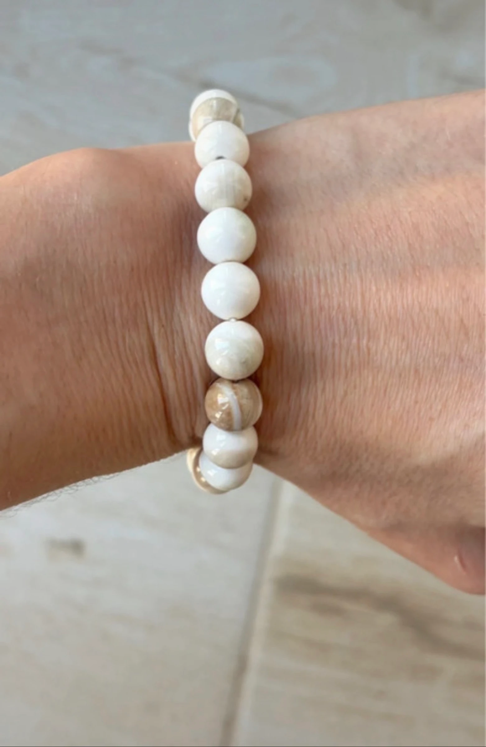 Natural Shiva Shell Bracelet 8 mm Shiva's Eye – photo 3